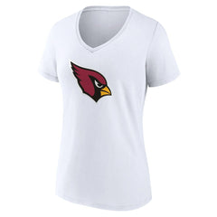 Arizona Cardinals Women's Primary Logo V-Neck T-Shirt White