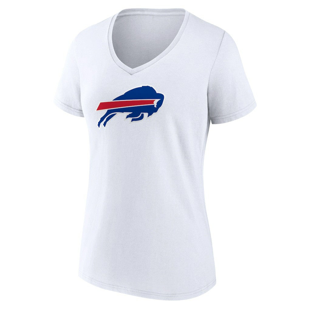 Buffalo Bills Women's Primary Team Logo V-Neck T-Shirt White