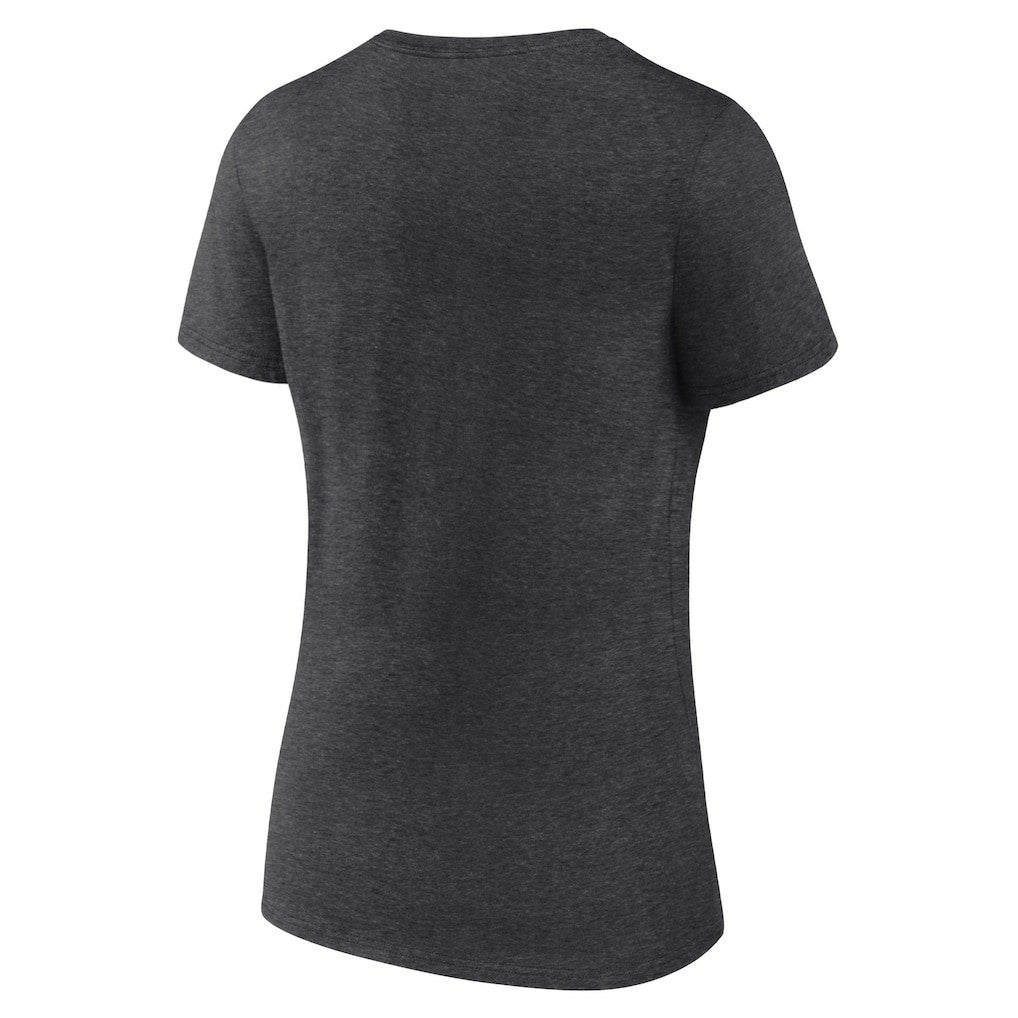 Carolina Panthers Women's Primary Team Logo V-Neck T-Shirt Charcoal