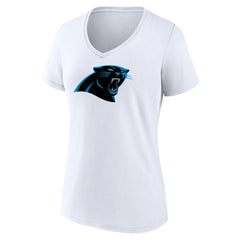 Carolina Panthers Women's Primary Team Logo V-Neck T-Shirt White
