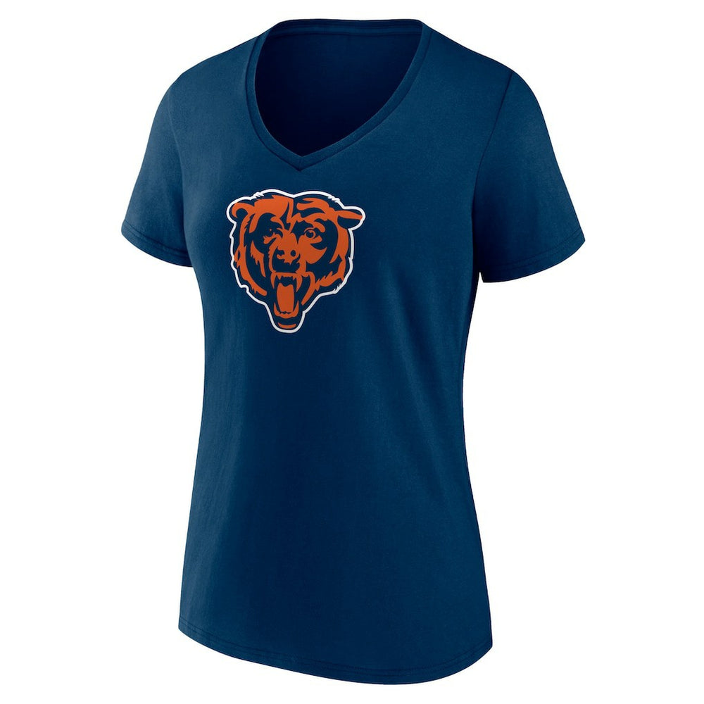 Chicago Bears Women's Primary Team Logo V-Neck T-Shirt Navy