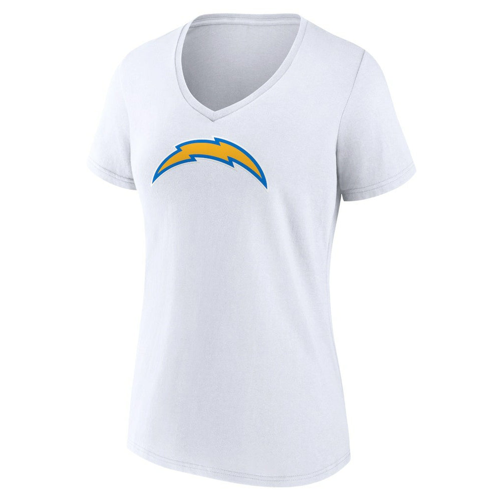 Los Angeles Chargers Women's Primary Team Logo V-Neck T-Shirt White