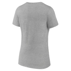 Philadelphia Eagles Women's Primary Team Logo V-Neck T-Shirt Heather Gray