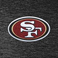 San Francisco 49ers Antigua Action Chenille Pullover Hoodie Heathered Black