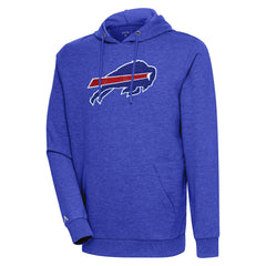 Buffalo Bills Antigua Action Chenille Pullover Hoodie Heathered Royal