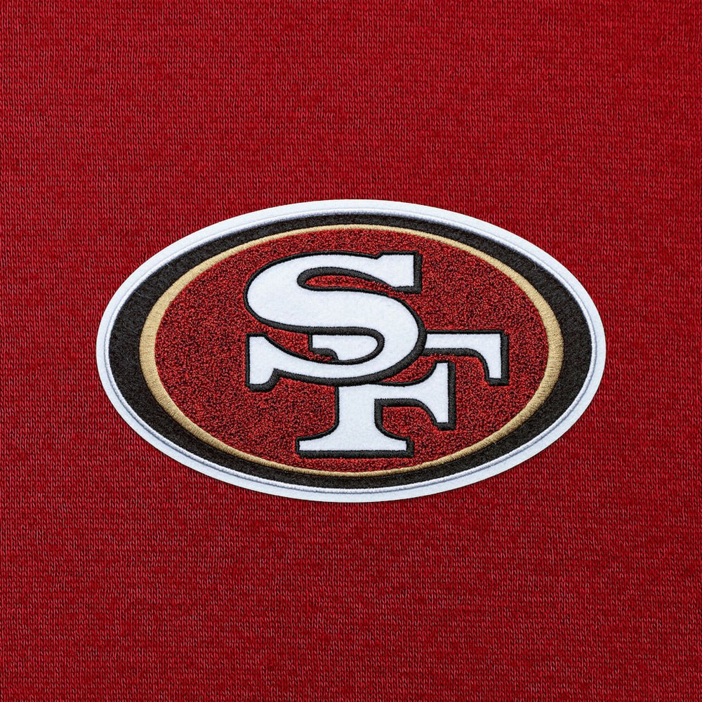 San Francisco 49ers Antigua Victory Chenille Pullover Hoodie Scarlet