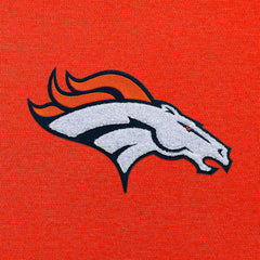 Denver Broncos Antigua Victory Chenille Pullover Hoodie Orange