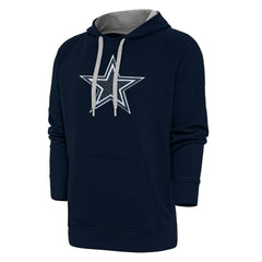 Dallas Cowboys Antigua Victory Chenille Pullover Hoodie Navy