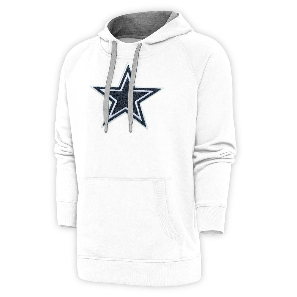 Dallas Cowboys Antigua Victory Chenille Pullover Hoodie White