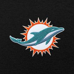 Miami Dolphins Antigua Victory Chenille Pullover Hoodie Black
