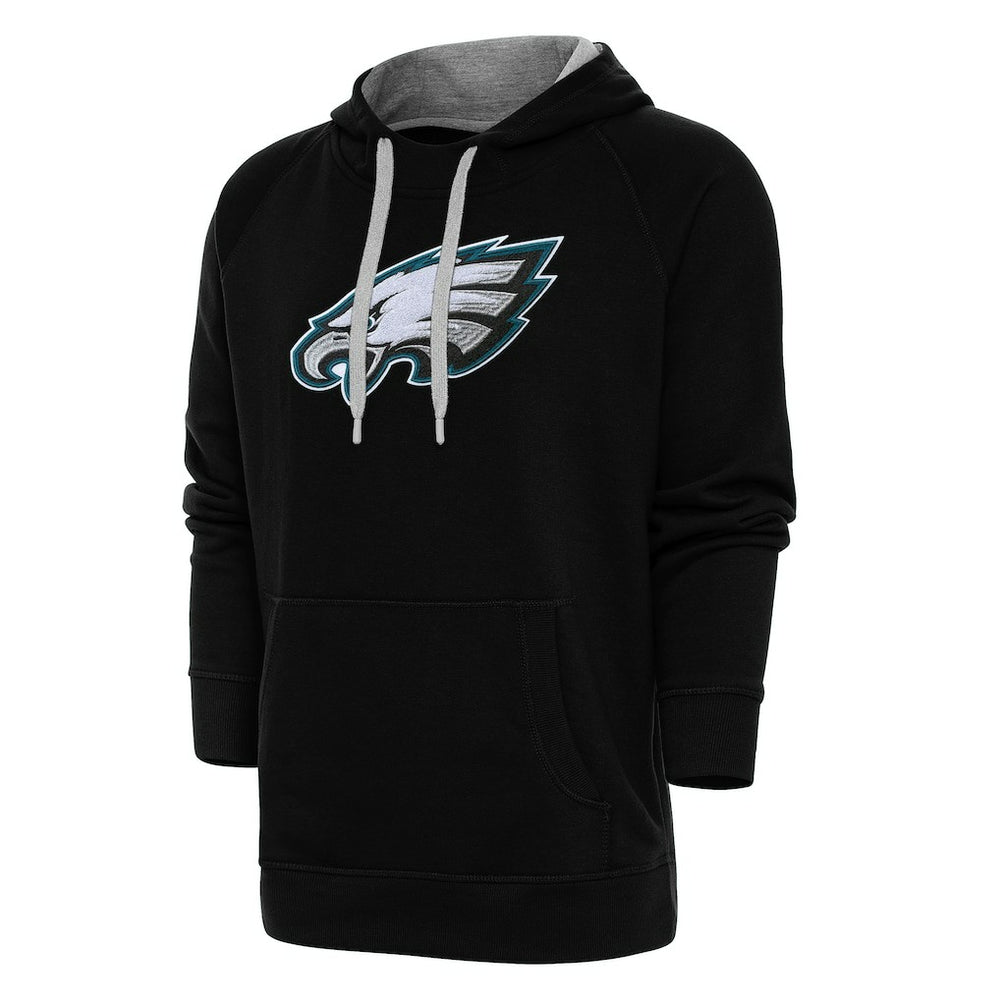 Philadelphia Eagles Antigua Victory Chenille Pullover Hoodie Black