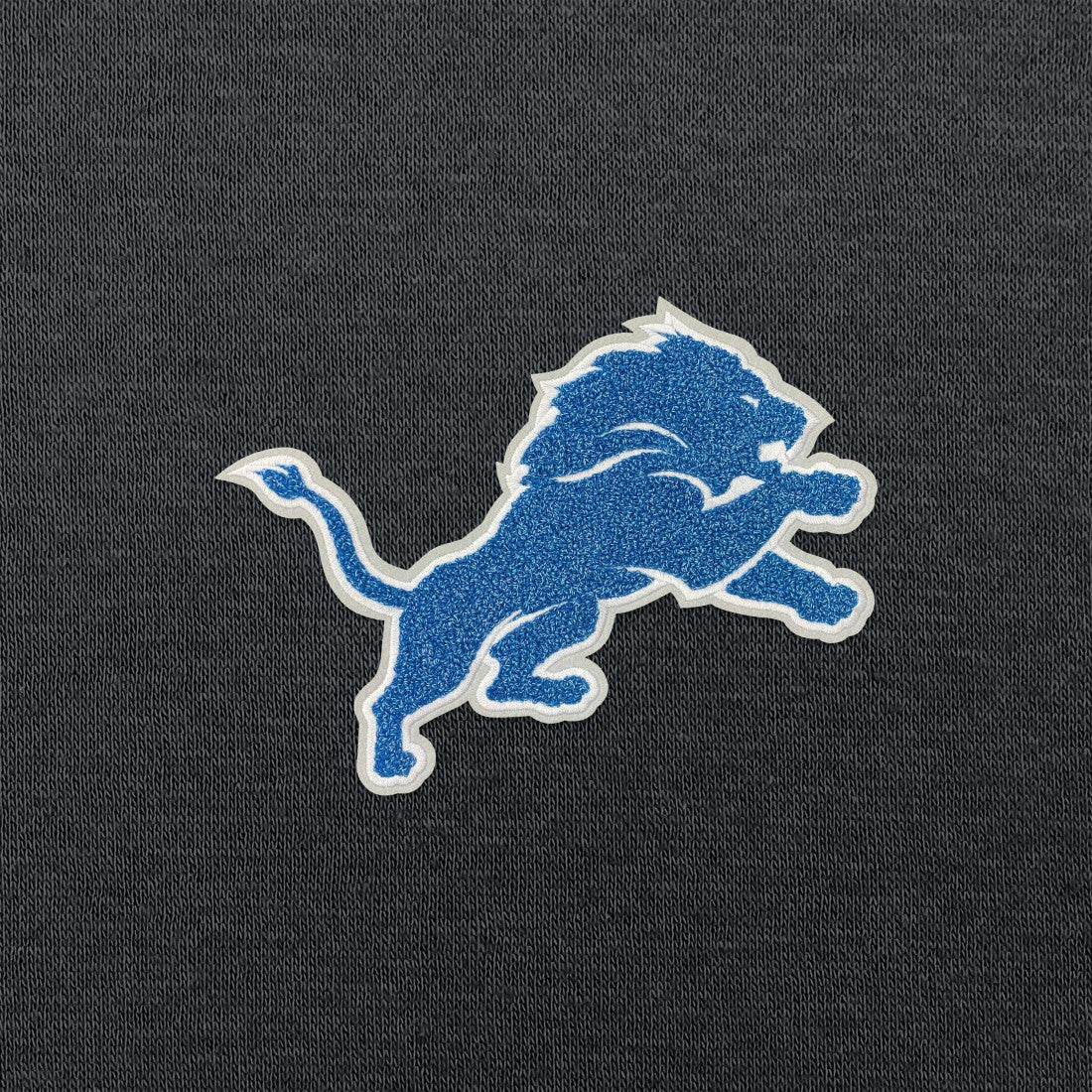Detroit Lions Antigua Victory Chenille Pullover Hoodie Charcoal