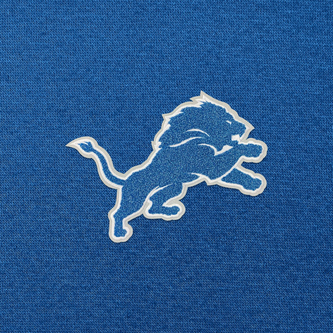 Detroit Lions Antigua Victory Chenille Pullover Hoodie Blue