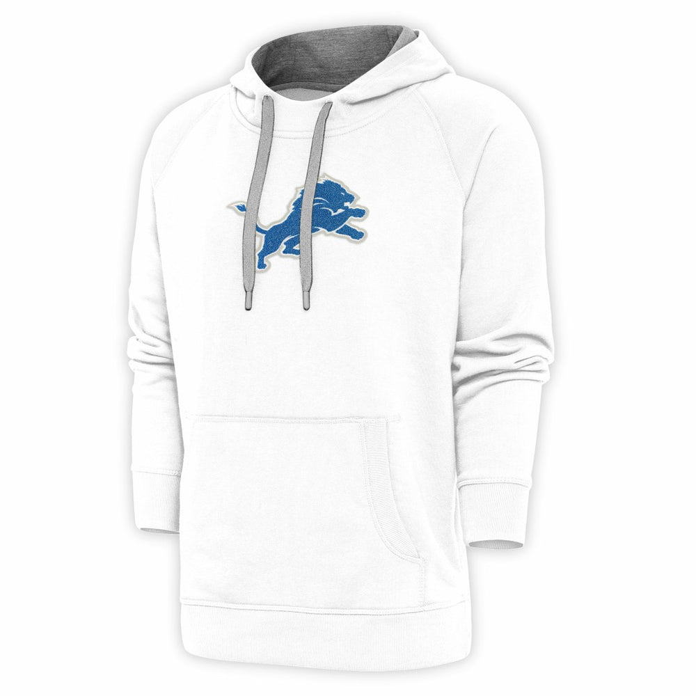 Detroit Lions Antigua Victory Chenille Pullover Hoodie White