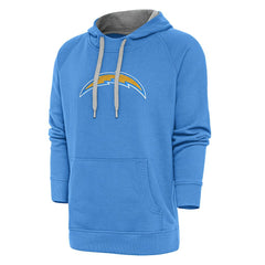 Los Angeles Chargers Antigua Victory Chenille Pullover Hoodie Powder Blue