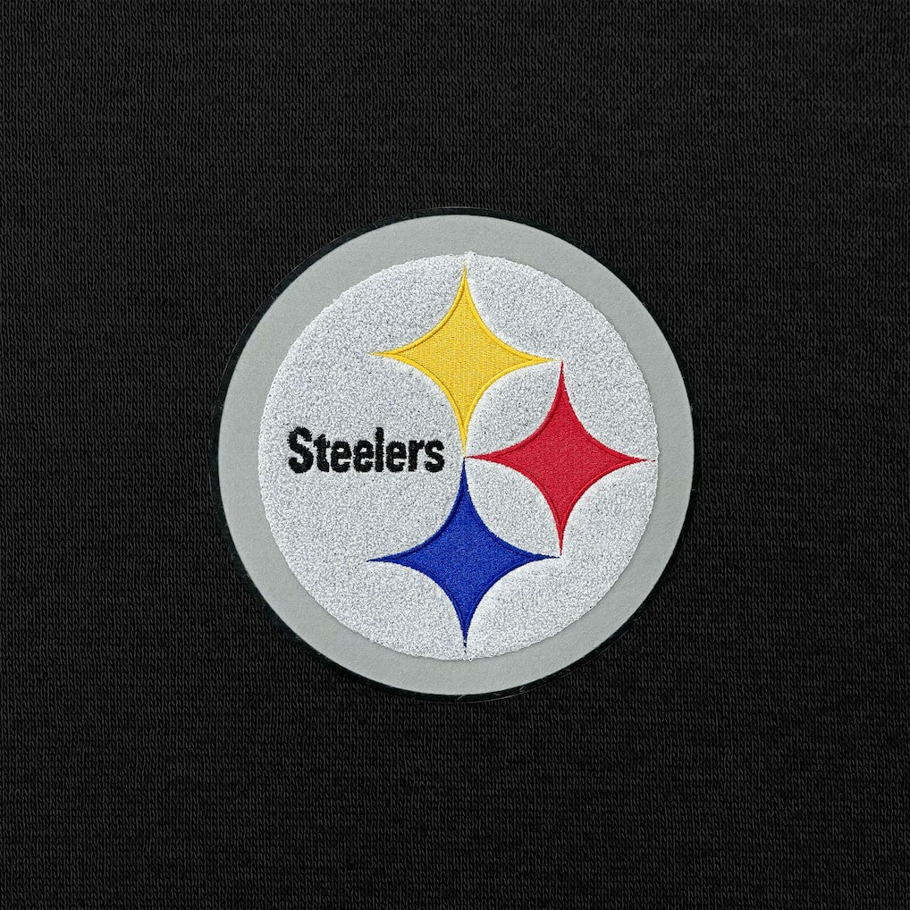 Pittsburgh Steelers Antigua Victory Chenille Pullover Hoodie Black