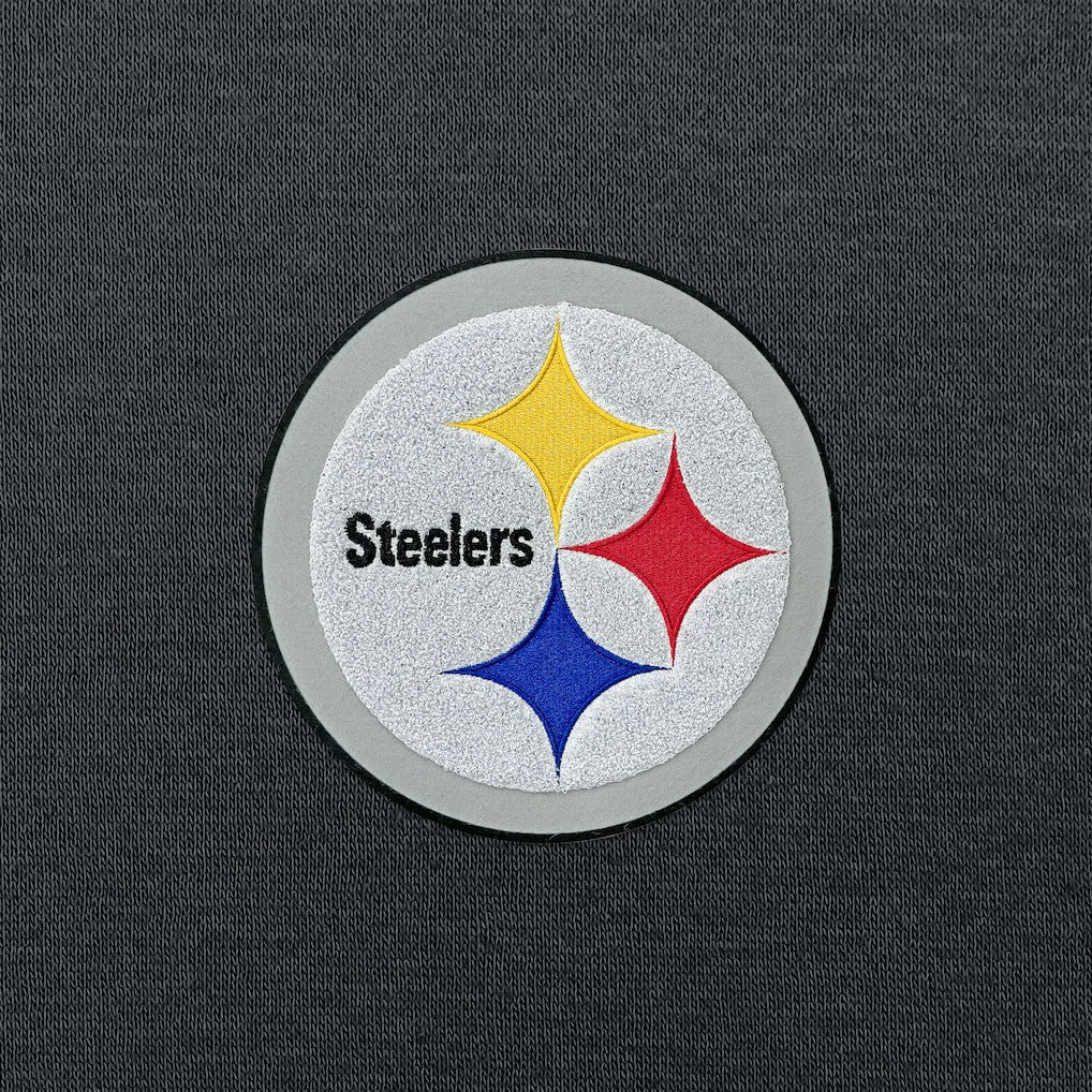 Pittsburgh Steelers Antigua Victory Chenille Pullover Hoodie Charcoal