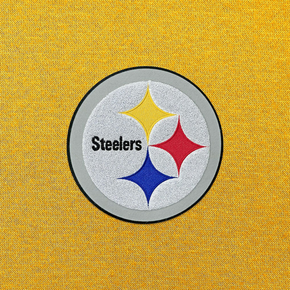 Pittsburgh Steelers Antigua Victory Chenille Pullover Hoodie Gold