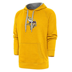 Minnesota Vikings Antigua Victory Chenille Pullover Hoodie Gold
