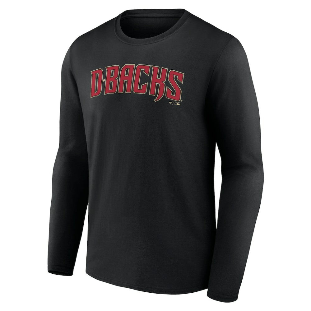 Arizona Diamondbacks Official Wordmark Long Sleeve T-Shirt - Black T-shirts
