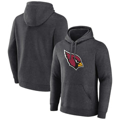 Arizona Cardinals Primary Team Logo Fitted Pullover Hoodie Charcoal