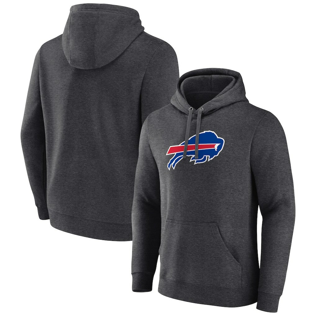 Buffalo Bills Primary Team Logo Fitted Pullover Hoodie Charcoal