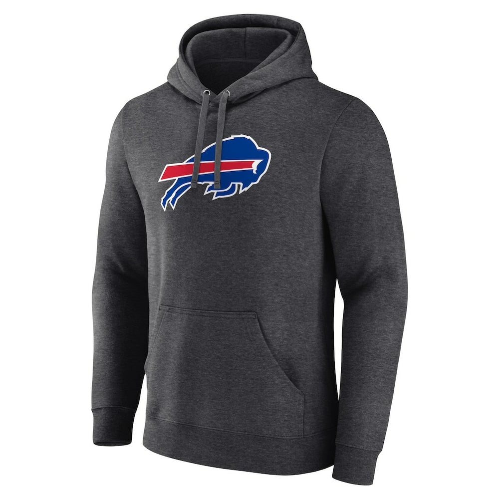 Buffalo Bills Primary Team Logo Fitted Pullover Hoodie Charcoal