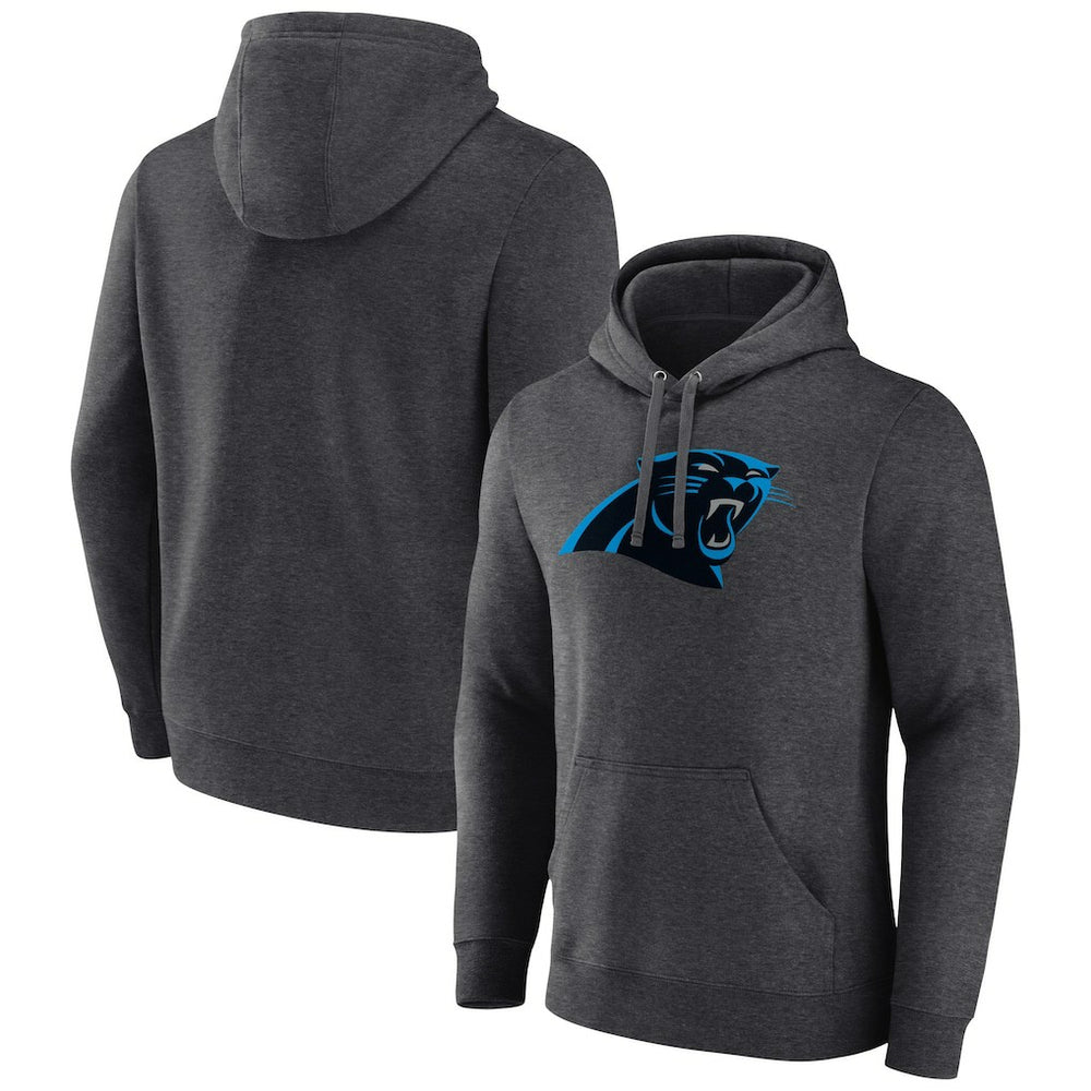 Carolina Panthers Primary Team Logo Fitted Pullover Hoodie Charcoal