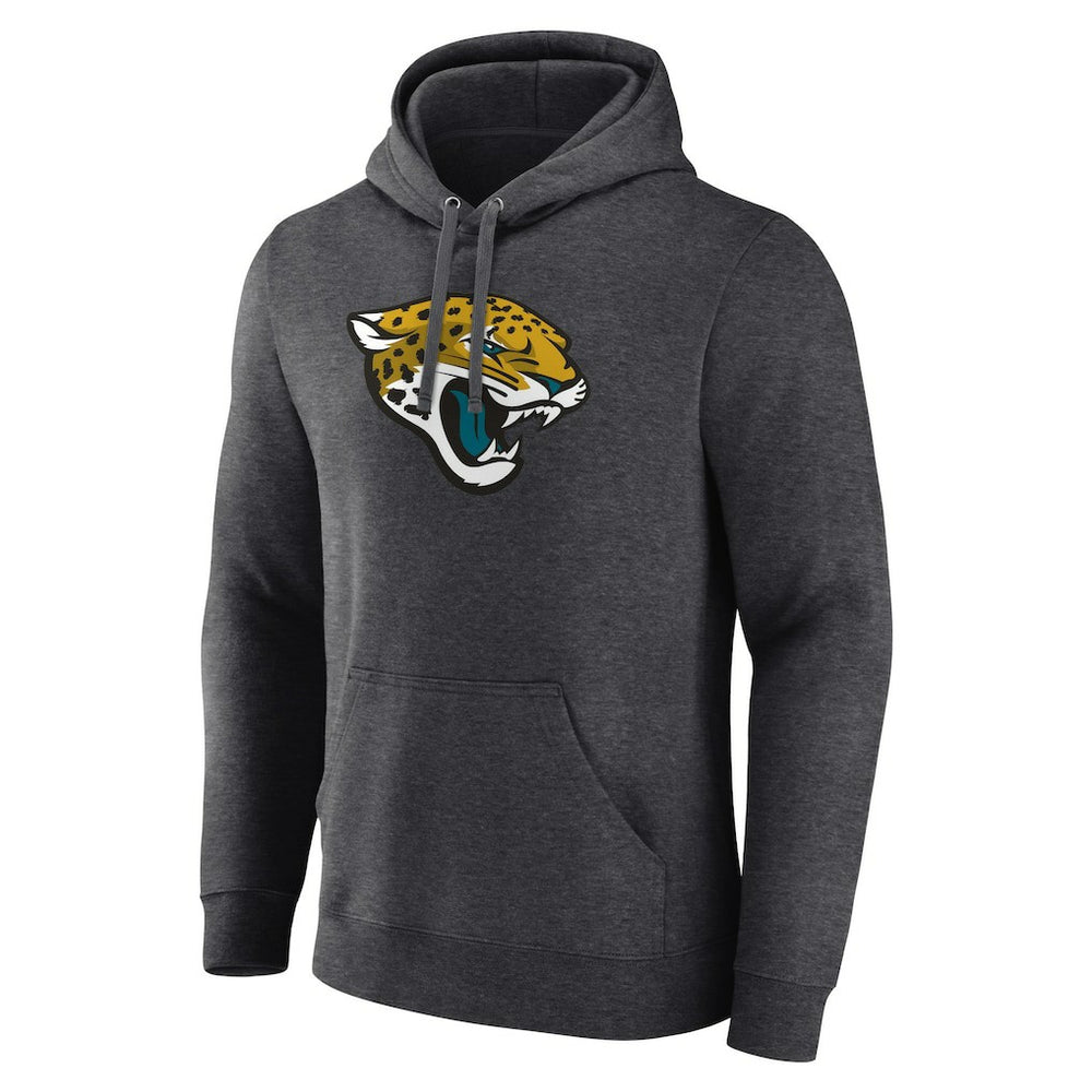 Jacksonville Jaguars Primary Team Logo Fitted Pullover Hoodie Charcoal