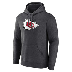 Kansas City Chiefs Primary Team Logo Fitted Pullover Hoodie Charcoal