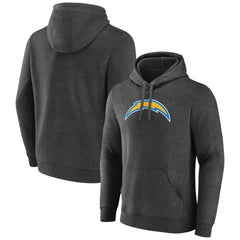 Los Angeles Chargers Primary Team Logo Fitted Pullover Hoodie Charcoal
