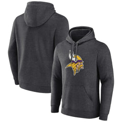 Minnesota Vikings Primary Team Logo Fitted Pullover Hoodie Charcoal