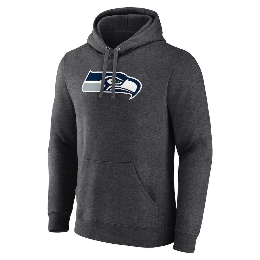 Seattle Seahawks Primary Team Logo Fitted Pullover Hoodie Charcoal