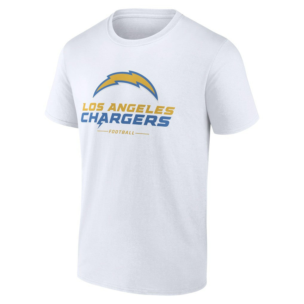 Los Angeles Chargers Logo Team Lockup T-Shirt White