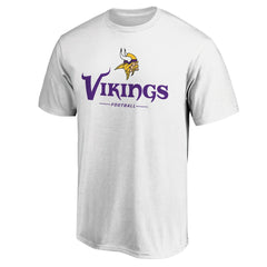 Minnesota Vikings Logo Team Lockup T-Shirt White