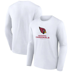 Arizona Cardinals Logo Team Lockup Long Sleeve T-Shirt White