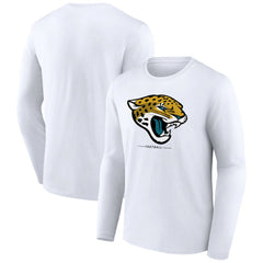 Jacksonville Jaguars Logo Team Lockup Long Sleeve T-Shirt White
