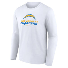 Los Angeles Chargers Logo Team Lockup Long Sleeve T-Shirt White