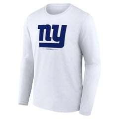 New York Giants Logo Team Lockup Long Sleeve T-Shirt White