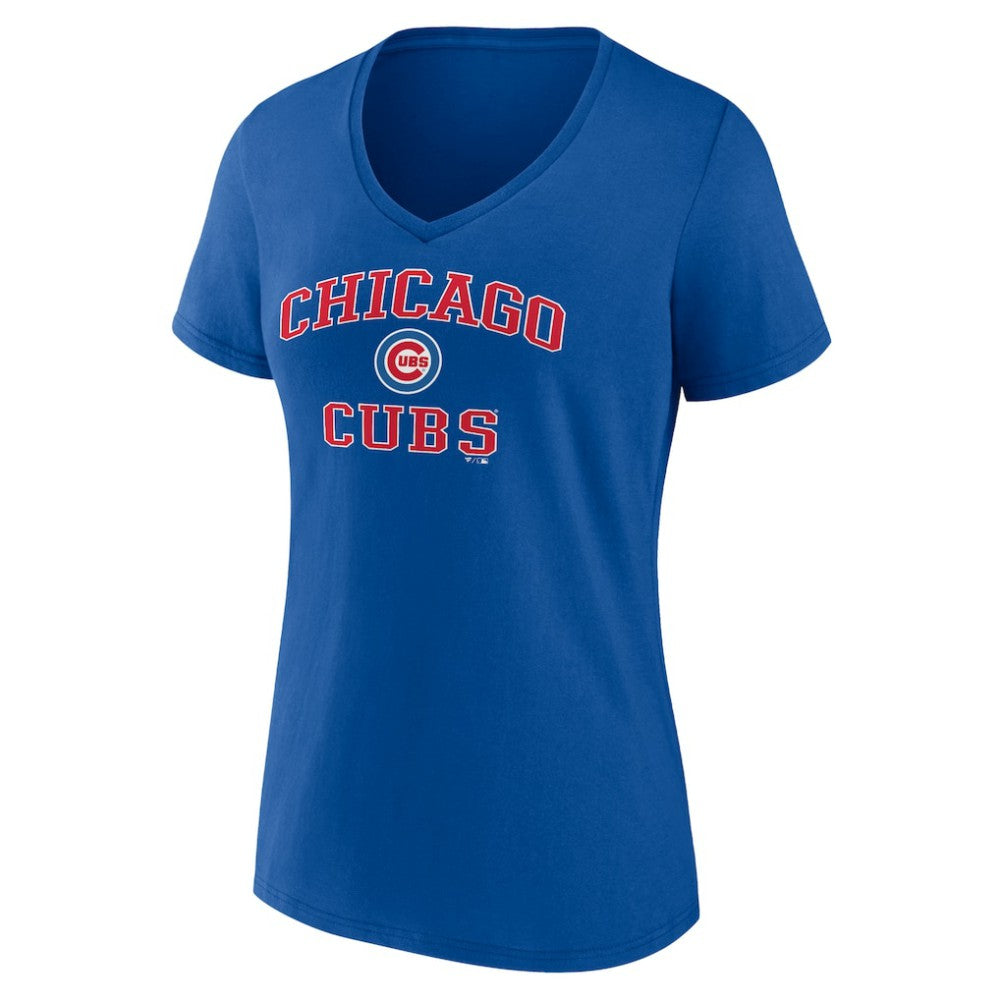 Chicago Cubs Women's Heart and Soul V-Neck T-Shirt - Royal T-shirts