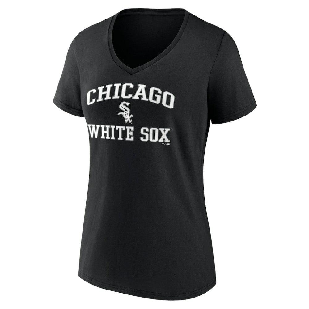 Chicago White Sox Women's Heart and Soul V-Neck T-Shirt - Black T-shirts