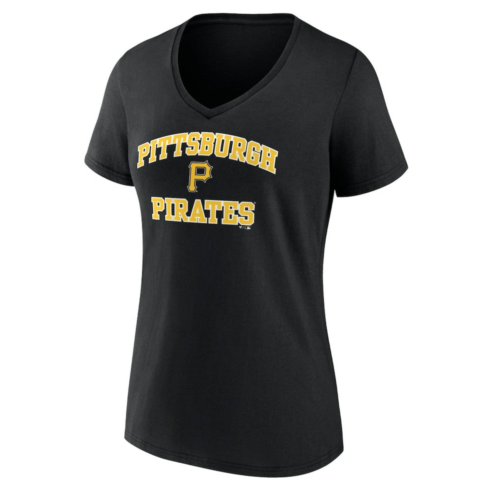 Pittsburgh Pirates Women's Heart and Soul V-Neck T-Shirt - Black T-shirts