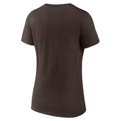 San Diego Padres Women's Heart and Soul V-Neck T-Shirt - Brown T-shirts