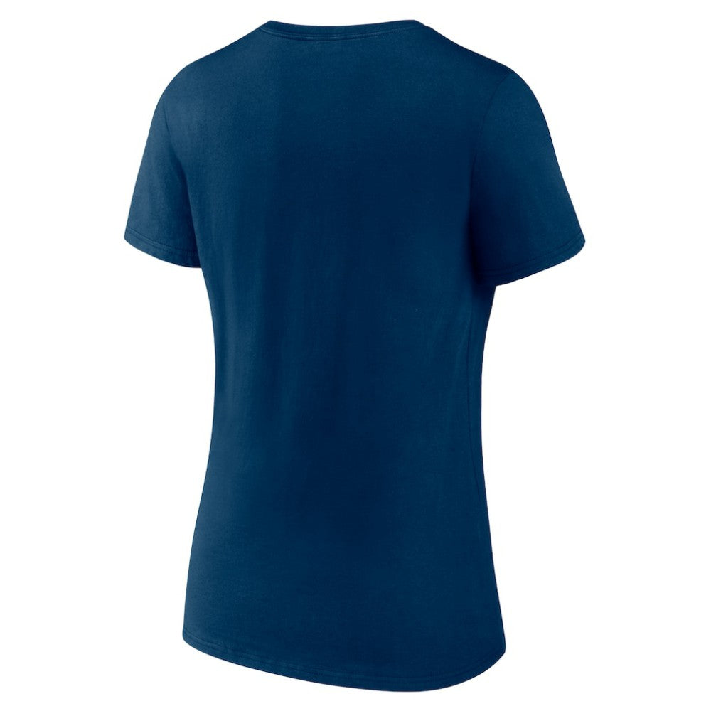Seattle Mariners Women's Heart and Soul V-Neck T-Shirt - Navy T-shirts