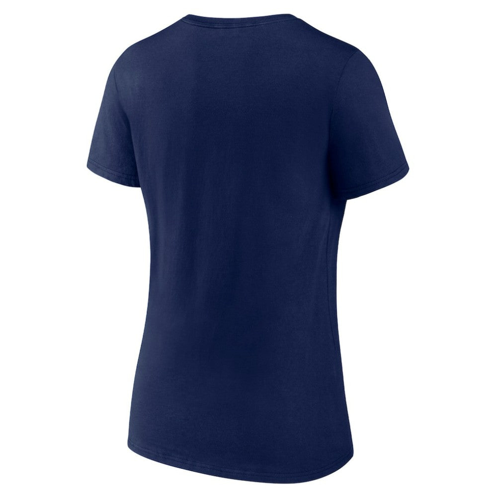 Washington Nationals Women's Heart and Soul V-Neck T-Shirt - Navy T-shirts