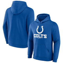 Indianapolis Colts Logo Team Lockup Fitted Pullover Hoodie Royal