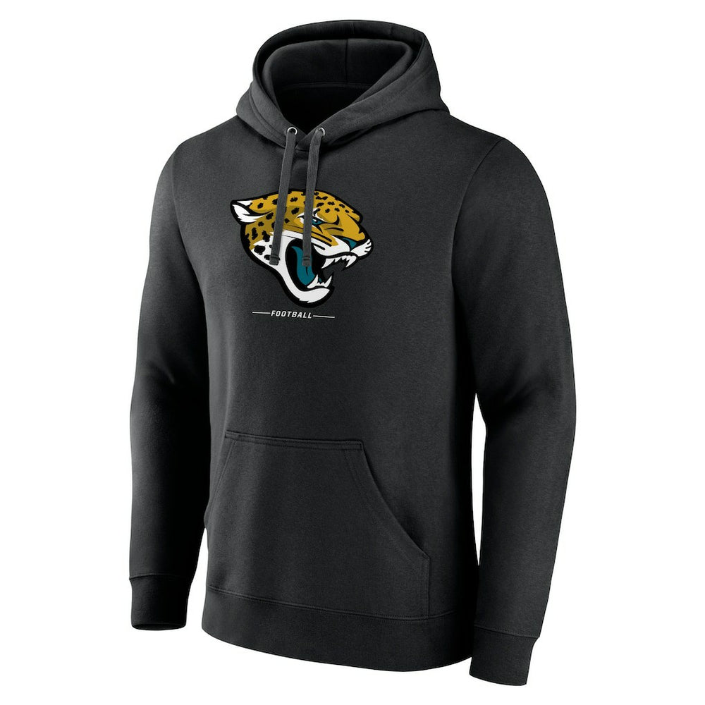 Jacksonville Jaguars Logo Team Lockup Fitted Pullover Hoodie Black