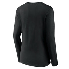 Jacksonville Jaguars Women's Logo Team Lockup Long Sleeve V-Neck T-Shirt Black
