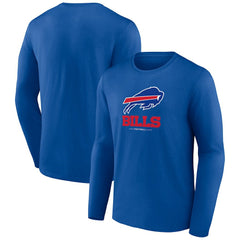 Buffalo Bills Logo Team Lockup Long Sleeve T-Shirt Royal