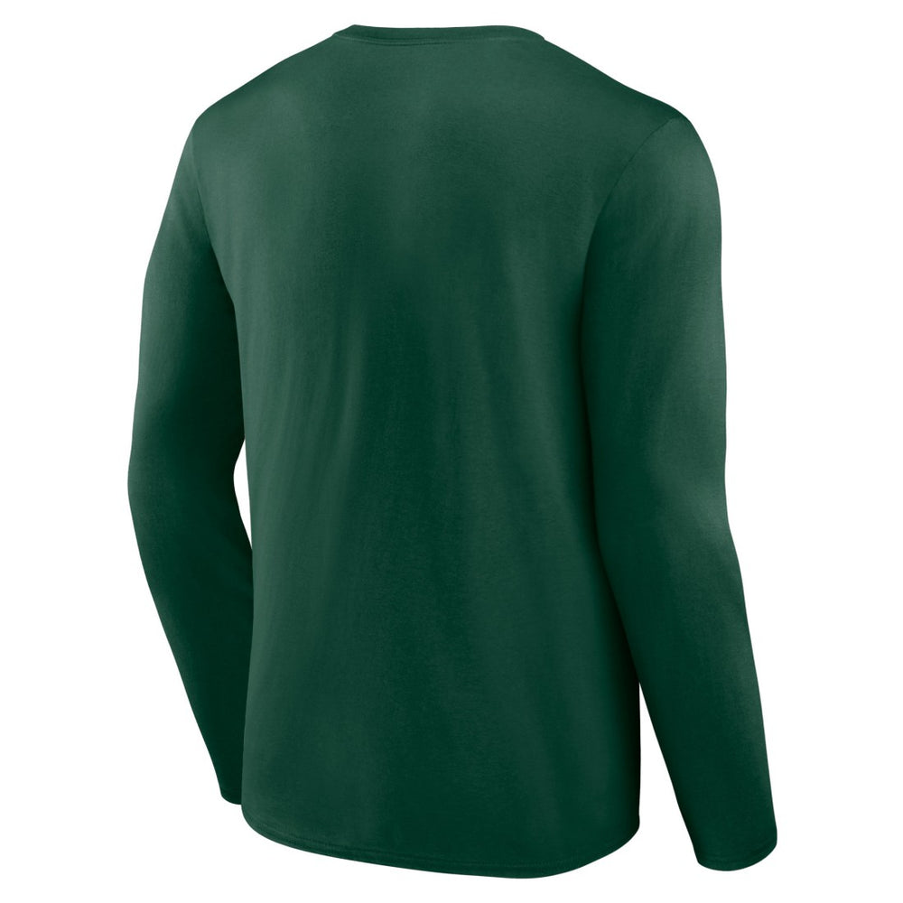 Green Bay Packers Logo Team Lockup Long Sleeve T-Shirt Green